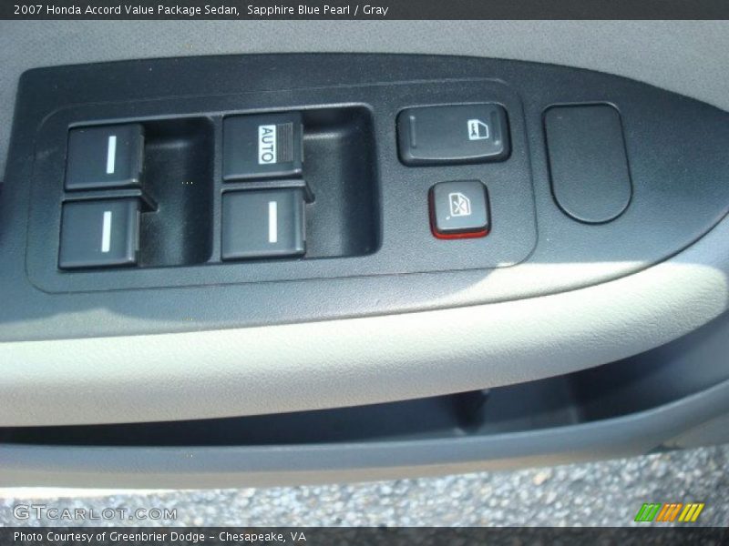 Sapphire Blue Pearl / Gray 2007 Honda Accord Value Package Sedan