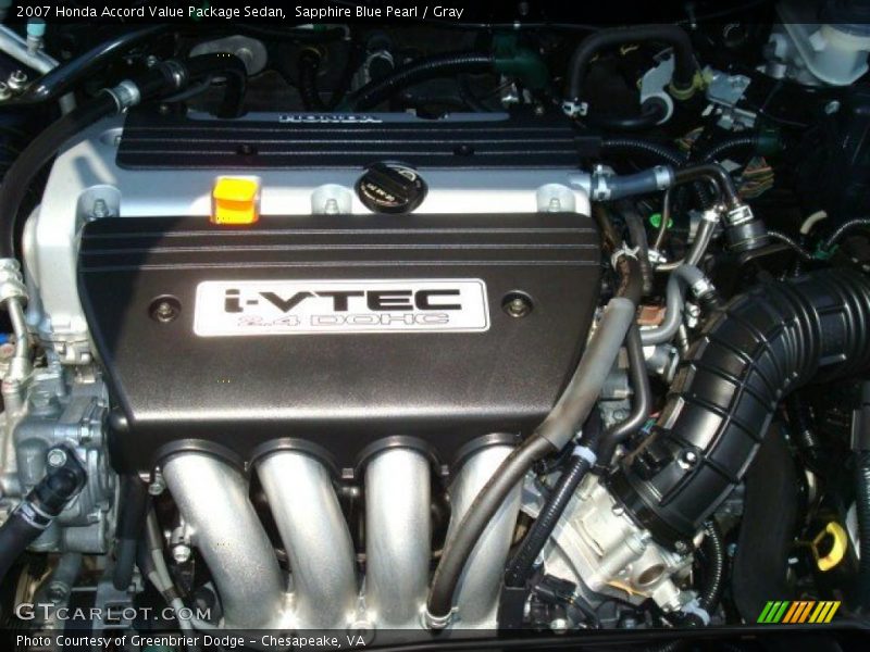Sapphire Blue Pearl / Gray 2007 Honda Accord Value Package Sedan