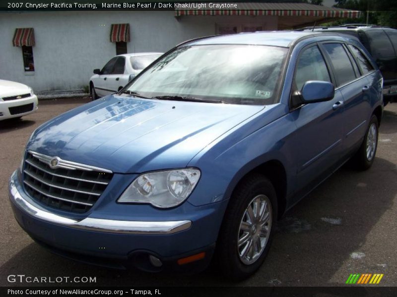 Marine Blue Pearl / Dark Khaki/Light Graystone 2007 Chrysler Pacifica Touring