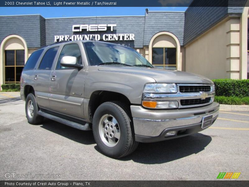 Light Pewter Metallic / Tan/Neutral 2003 Chevrolet Tahoe LS