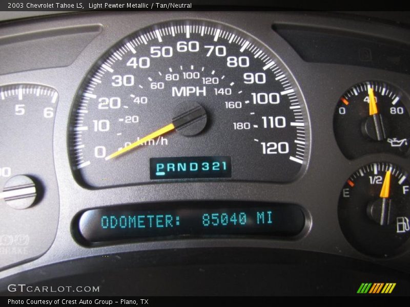 Light Pewter Metallic / Tan/Neutral 2003 Chevrolet Tahoe LS