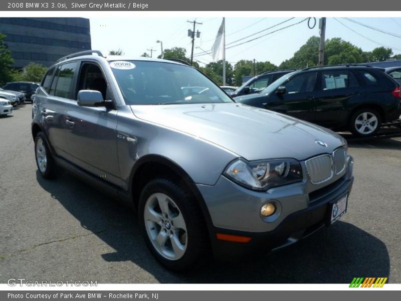 Silver Grey Metallic / Beige 2008 BMW X3 3.0si