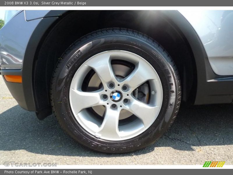 Silver Grey Metallic / Beige 2008 BMW X3 3.0si