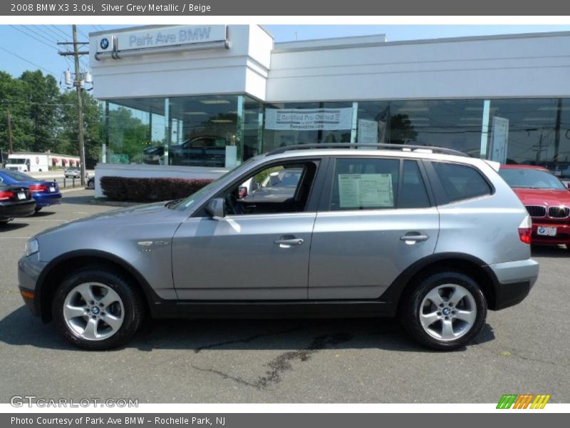 Silver Grey Metallic / Beige 2008 BMW X3 3.0si