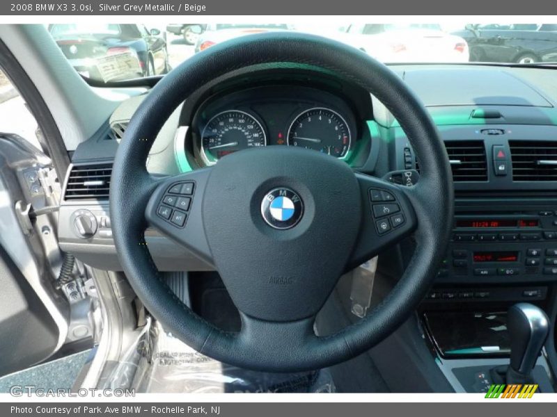 Silver Grey Metallic / Beige 2008 BMW X3 3.0si