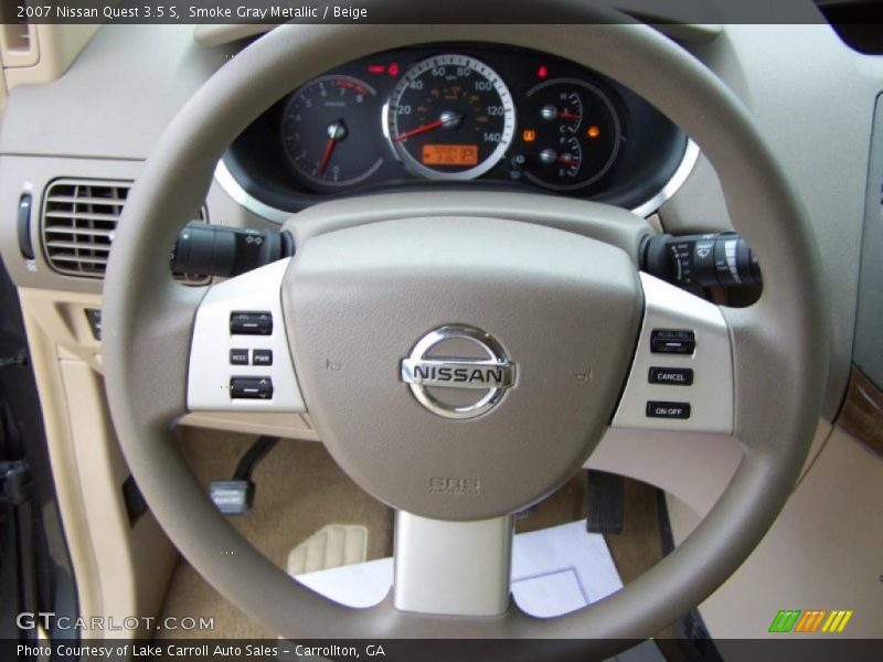 Smoke Gray Metallic / Beige 2007 Nissan Quest 3.5 S