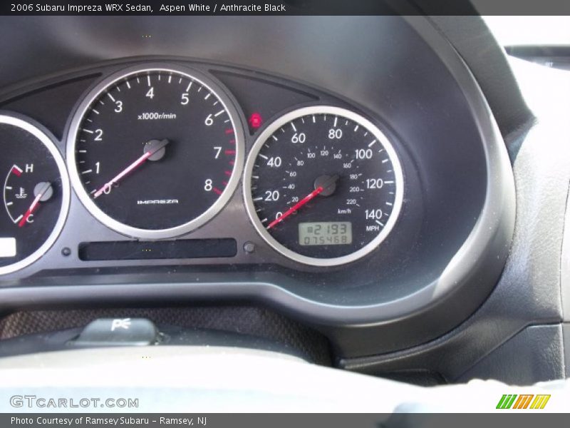 Aspen White / Anthracite Black 2006 Subaru Impreza WRX Sedan