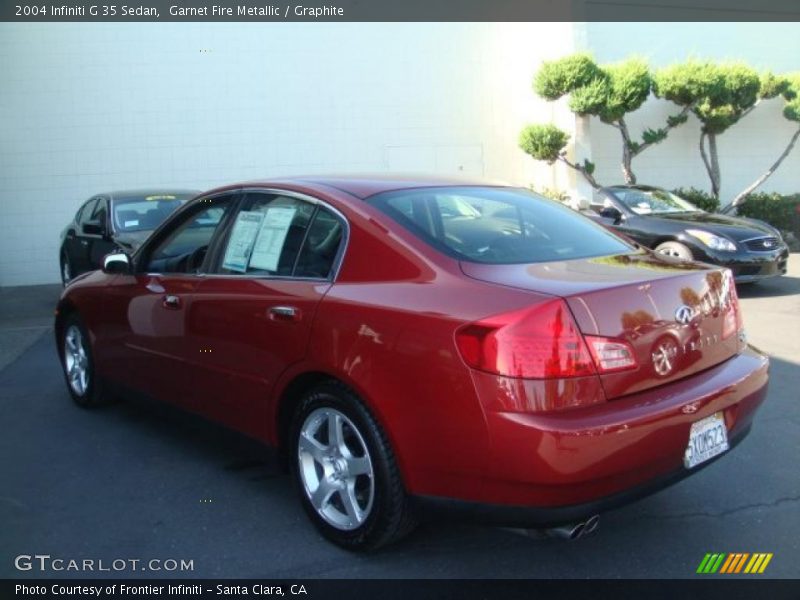 Garnet Fire Metallic / Graphite 2004 Infiniti G 35 Sedan