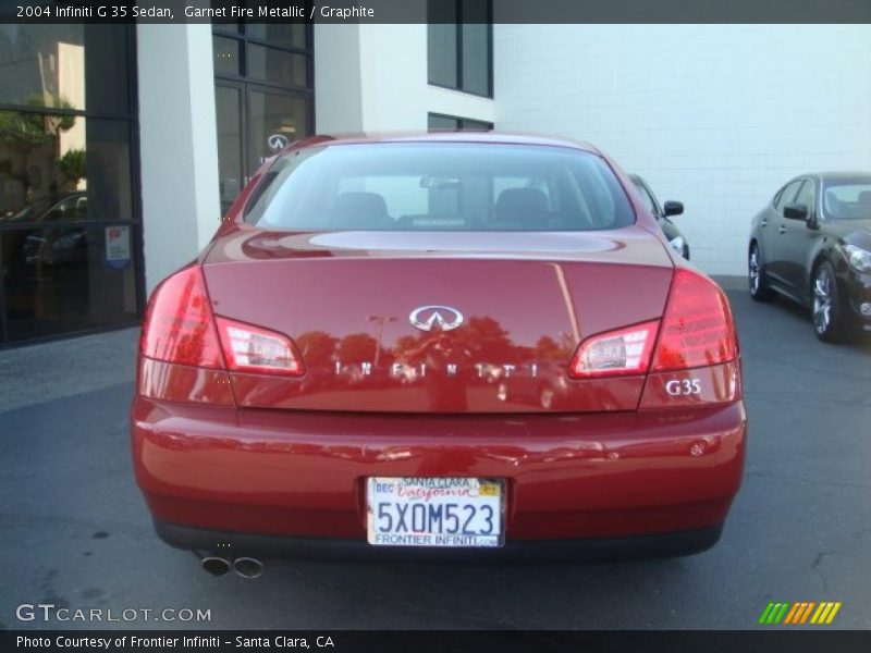 Garnet Fire Metallic / Graphite 2004 Infiniti G 35 Sedan