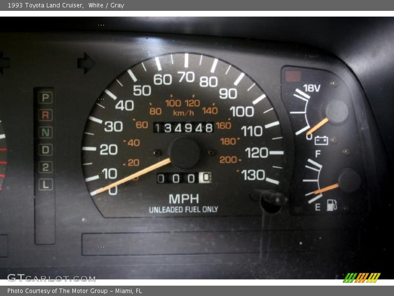 White / Gray 1993 Toyota Land Cruiser