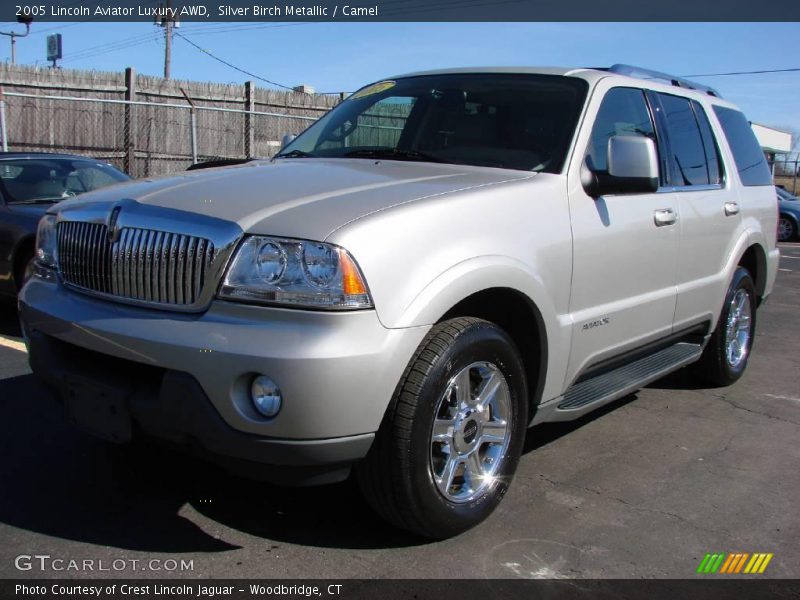 Silver Birch Metallic / Camel 2005 Lincoln Aviator Luxury AWD