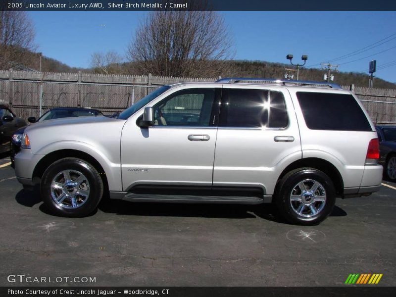 Silver Birch Metallic / Camel 2005 Lincoln Aviator Luxury AWD