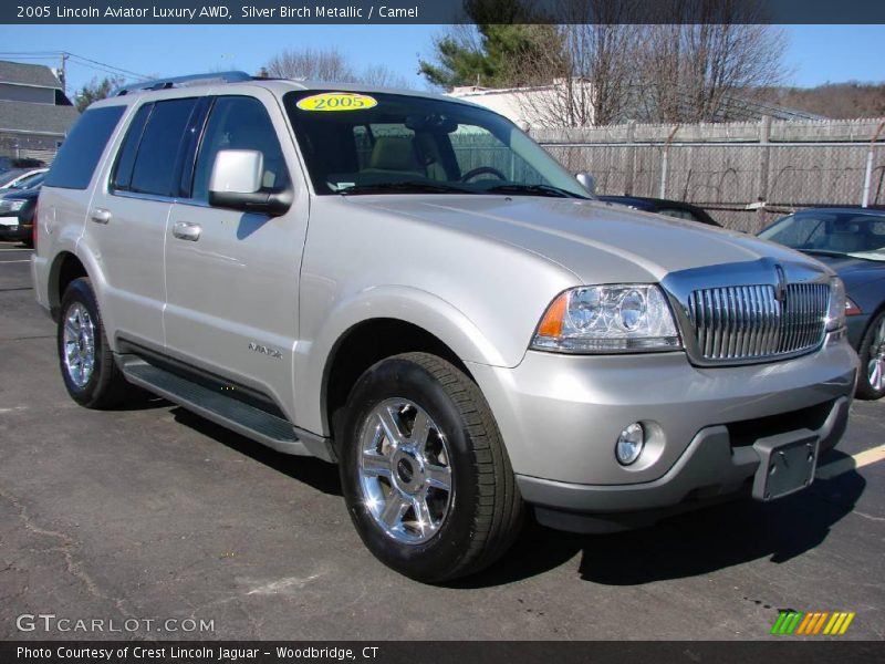 Silver Birch Metallic / Camel 2005 Lincoln Aviator Luxury AWD