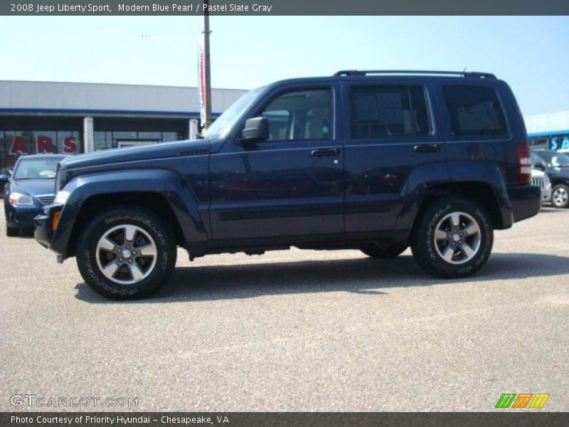 Modern Blue Pearl / Pastel Slate Gray 2008 Jeep Liberty Sport