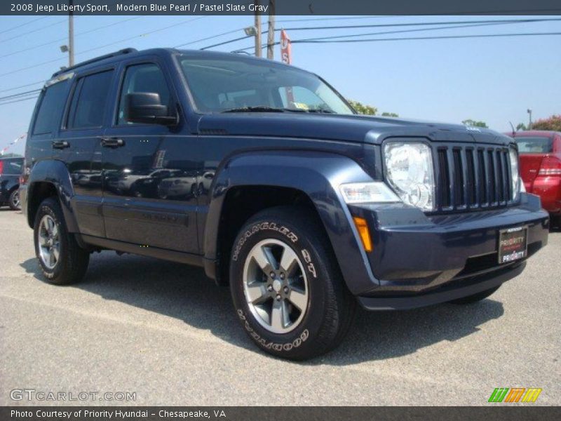 Modern Blue Pearl / Pastel Slate Gray 2008 Jeep Liberty Sport