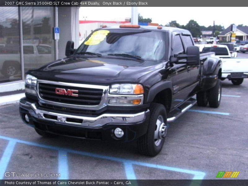 Onyx Black / Ebony Black 2007 GMC Sierra 3500HD SLT Crew Cab 4x4 Dually