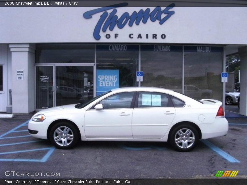 White / Gray 2008 Chevrolet Impala LT