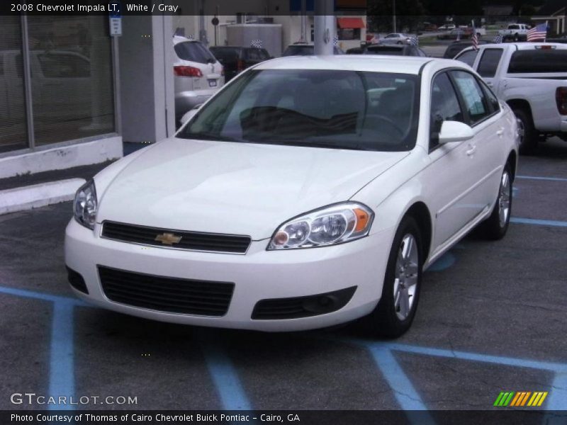 White / Gray 2008 Chevrolet Impala LT