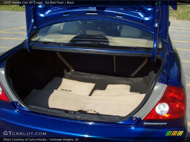 Fiji Blue Pearl / Black 2005 Honda Civic EX Coupe