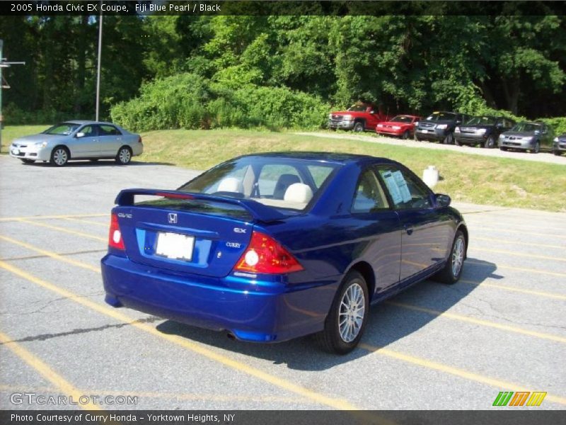 Fiji Blue Pearl / Black 2005 Honda Civic EX Coupe