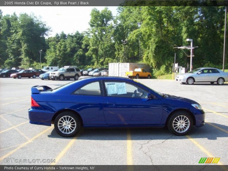 Fiji Blue Pearl / Black 2005 Honda Civic EX Coupe