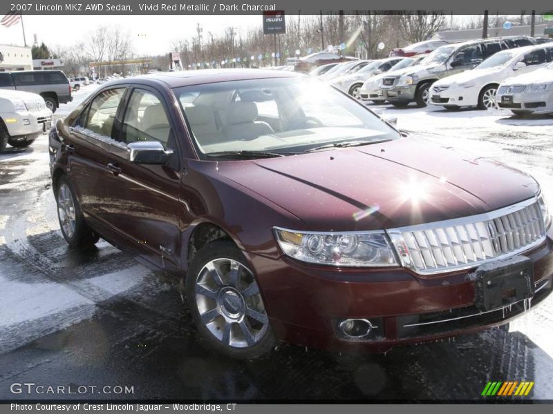 Vivid Red Metallic / Dark Charcoal 2007 Lincoln MKZ AWD Sedan
