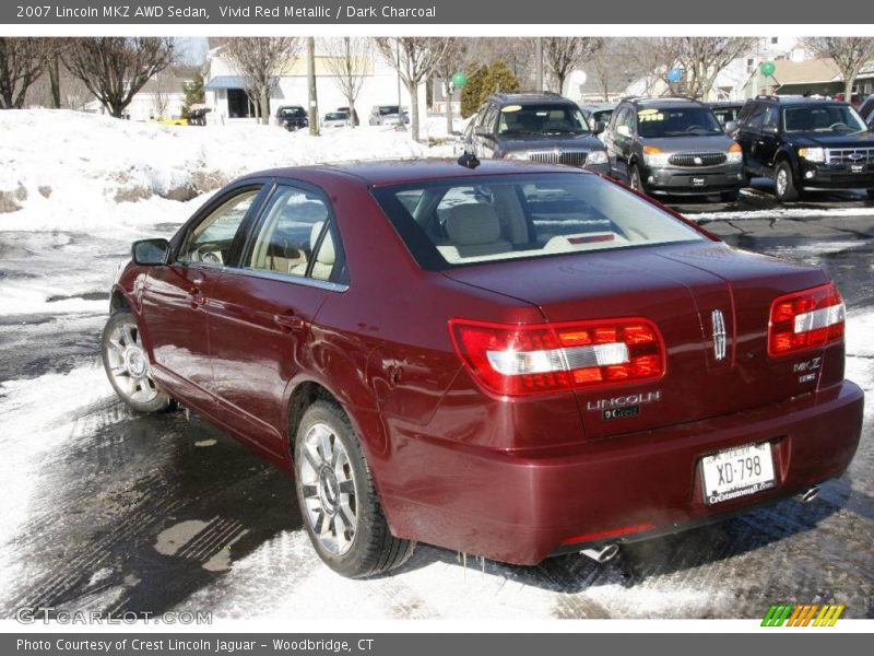 Vivid Red Metallic / Dark Charcoal 2007 Lincoln MKZ AWD Sedan