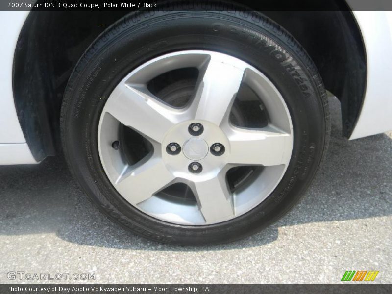 Polar White / Black 2007 Saturn ION 3 Quad Coupe