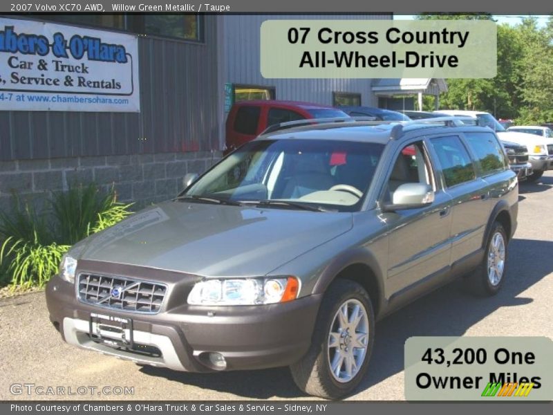 Willow Green Metallic / Taupe 2007 Volvo XC70 AWD
