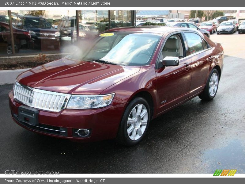 Merlot Metallic / Light Stone 2007 Lincoln MKZ AWD Sedan