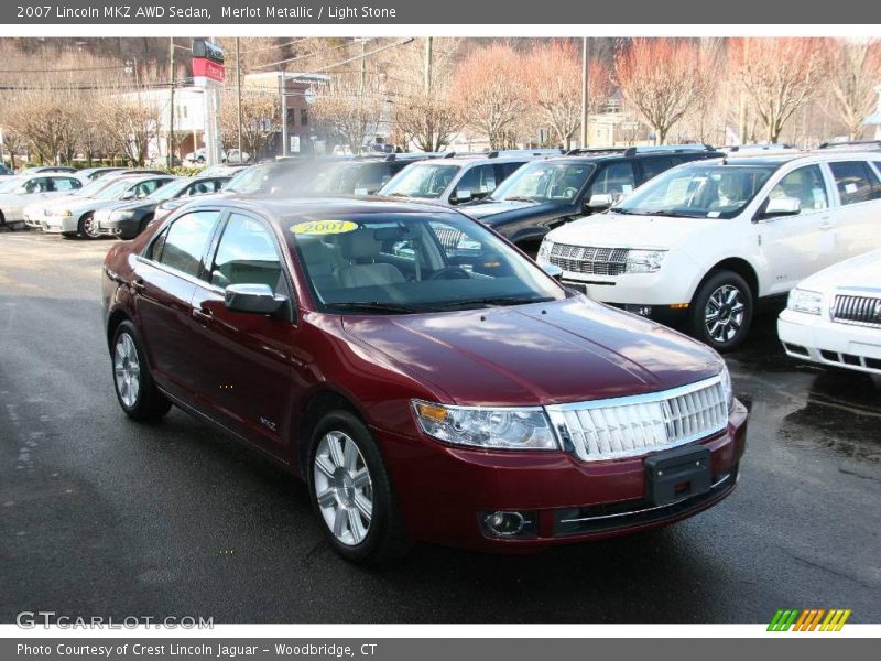 Merlot Metallic / Light Stone 2007 Lincoln MKZ AWD Sedan