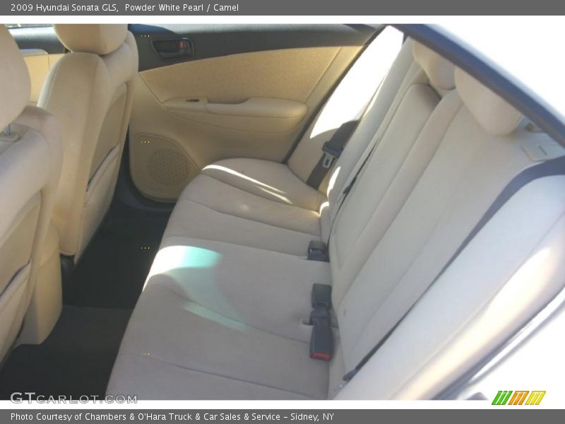 Powder White Pearl / Camel 2009 Hyundai Sonata GLS