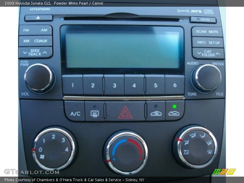 Powder White Pearl / Camel 2009 Hyundai Sonata GLS