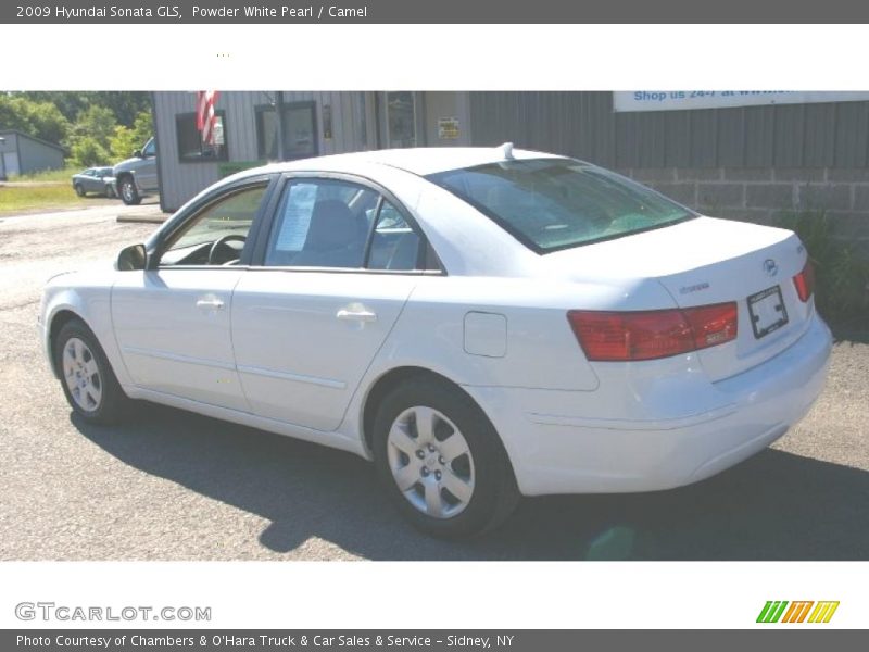 Powder White Pearl / Camel 2009 Hyundai Sonata GLS