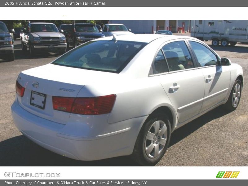 Powder White Pearl / Camel 2009 Hyundai Sonata GLS
