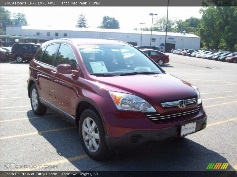 Tango Red Pearl / Gray 2009 Honda CR-V EX-L 4WD
