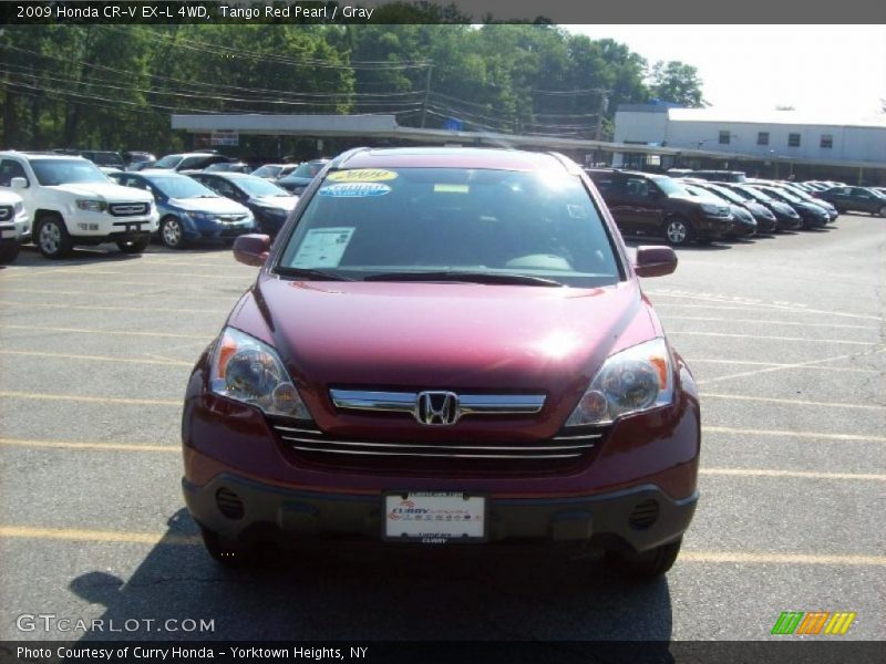 Tango Red Pearl / Gray 2009 Honda CR-V EX-L 4WD