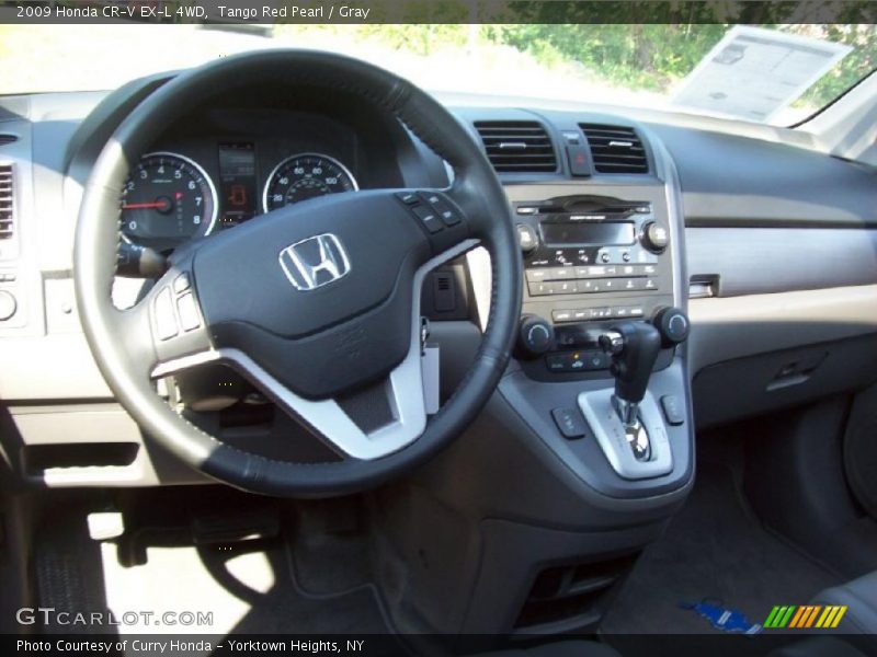Tango Red Pearl / Gray 2009 Honda CR-V EX-L 4WD