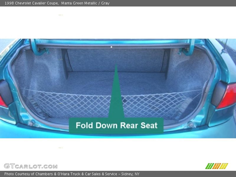 Manta Green Metallic / Gray 1998 Chevrolet Cavalier Coupe