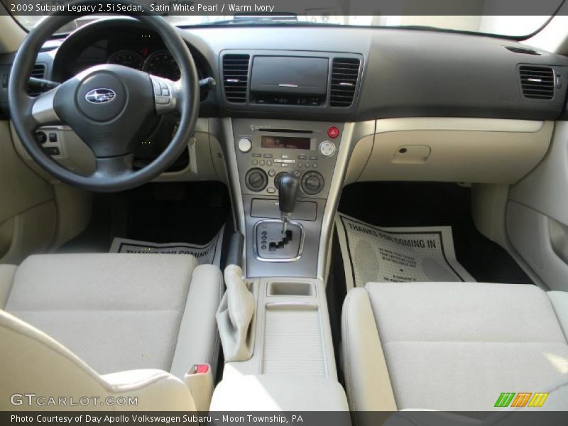 Satin White Pearl / Warm Ivory 2009 Subaru Legacy 2.5i Sedan