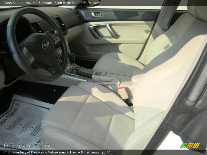 Satin White Pearl / Warm Ivory 2009 Subaru Legacy 2.5i Sedan