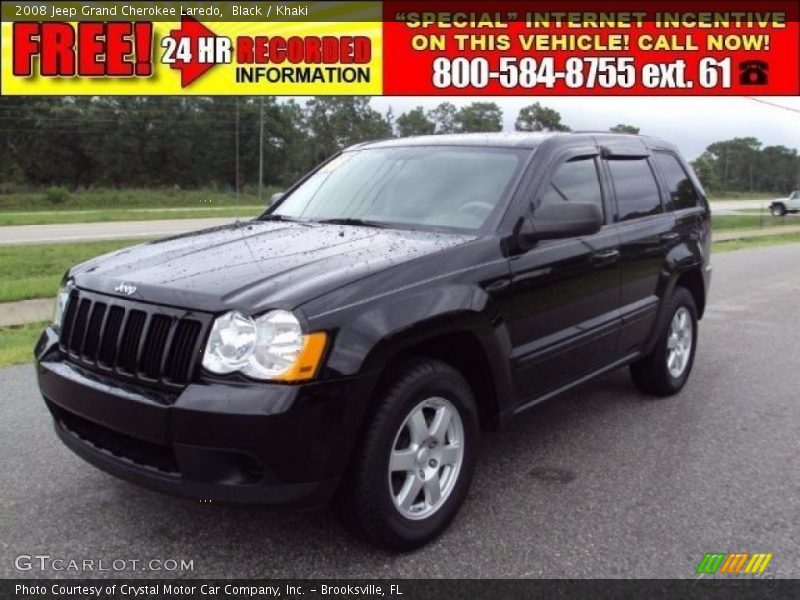 Black / Khaki 2008 Jeep Grand Cherokee Laredo