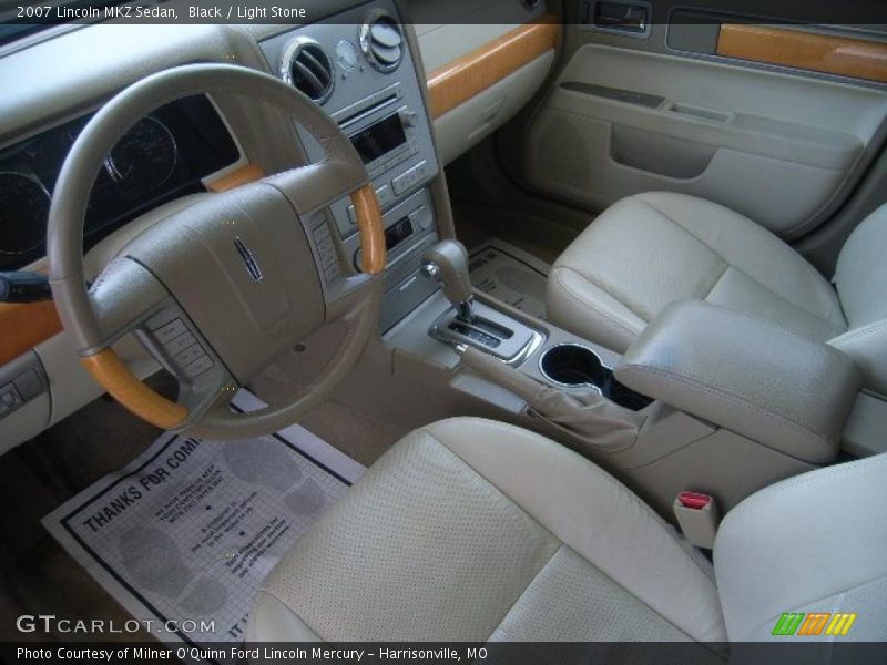 Black / Light Stone 2007 Lincoln MKZ Sedan