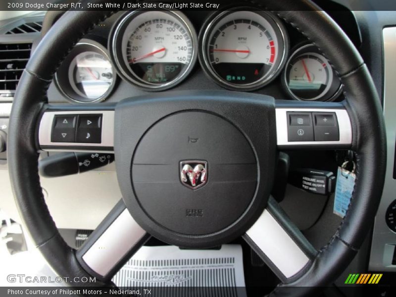 Stone White / Dark Slate Gray/Light Slate Gray 2009 Dodge Charger R/T