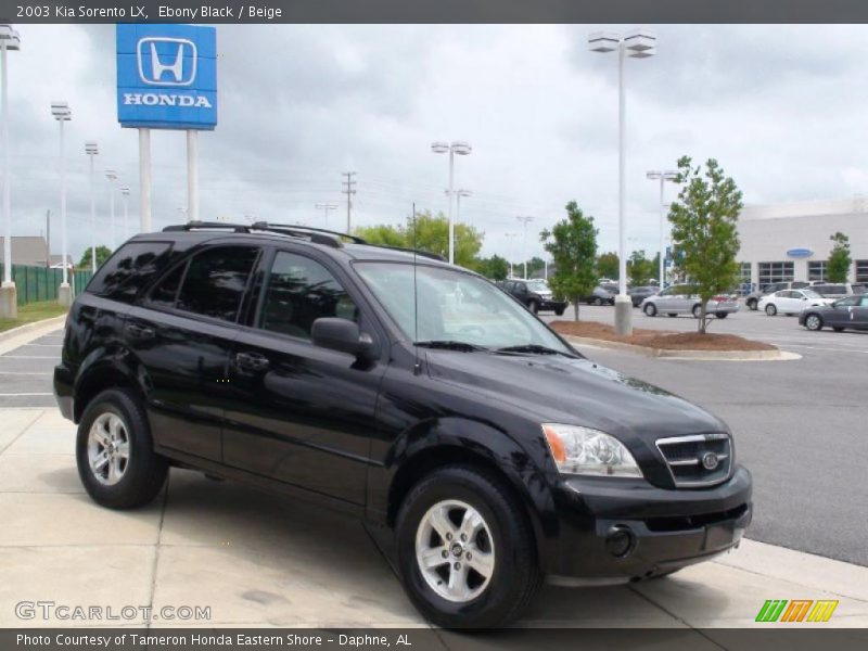 Ebony Black / Beige 2003 Kia Sorento LX