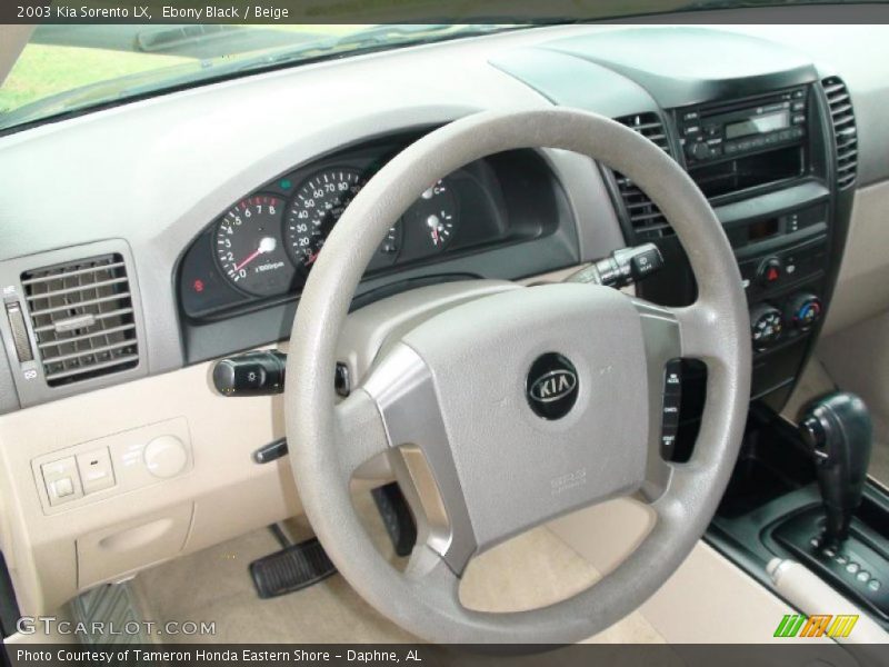 Ebony Black / Beige 2003 Kia Sorento LX