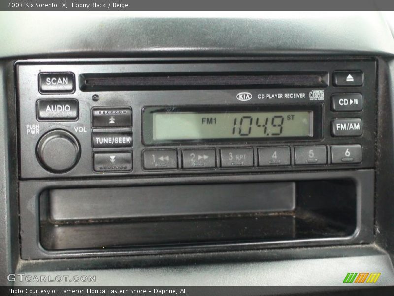 Ebony Black / Beige 2003 Kia Sorento LX