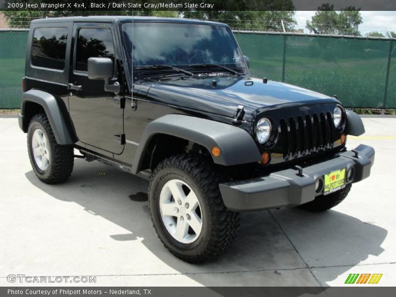 Black / Dark Slate Gray/Medium Slate Gray 2009 Jeep Wrangler X 4x4