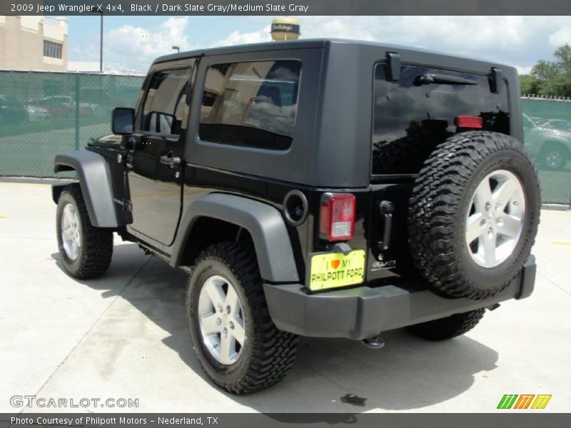 Black / Dark Slate Gray/Medium Slate Gray 2009 Jeep Wrangler X 4x4