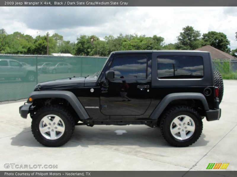 Black / Dark Slate Gray/Medium Slate Gray 2009 Jeep Wrangler X 4x4